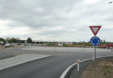 Kruhový objezd ve Staré Boleslavi