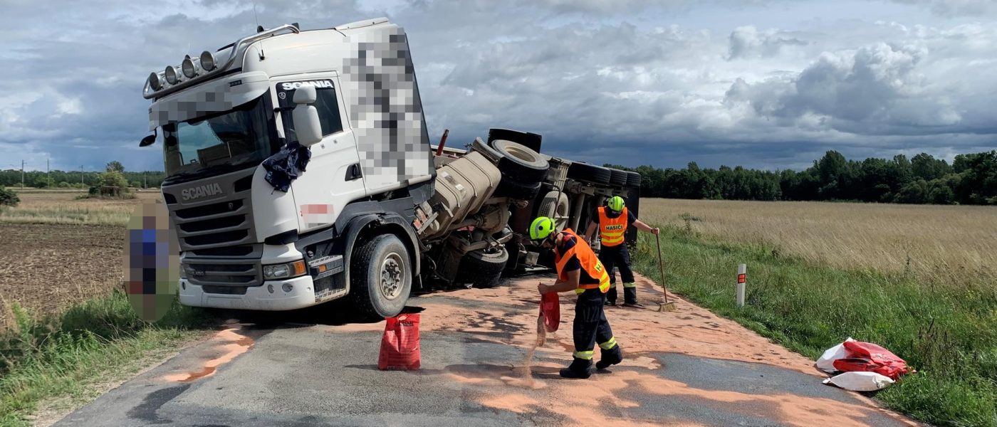 Havarované nákladní auto