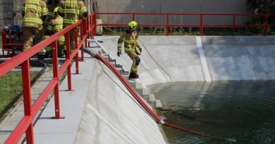 Trénink vojenských hasičů ze Staré Boleslavi: Hořel les u Hlavence