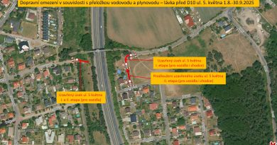 Město bude stavět přeložku sítí u lávky přes D10. Provoz bude omezen