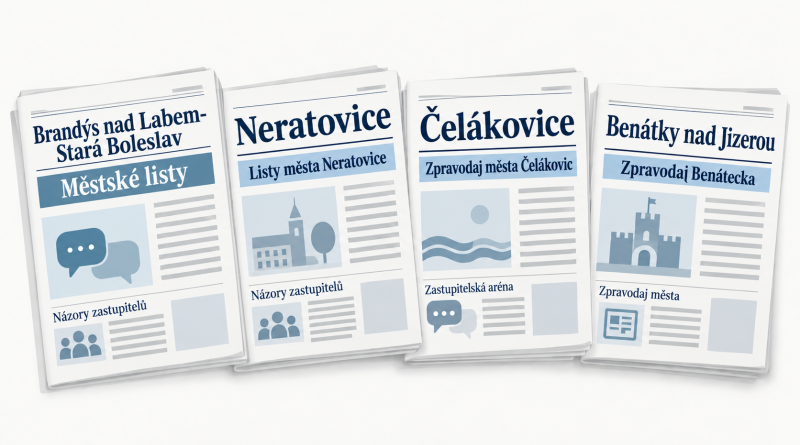 Brandýs, Neratovice, Čelákovice a Benátky: Jak radniční noviny pouštějí ke slovu zastupitele